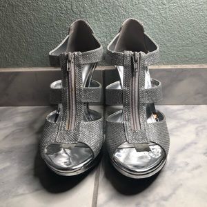 Silver Glitter Heels